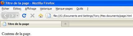 créer une page web simple