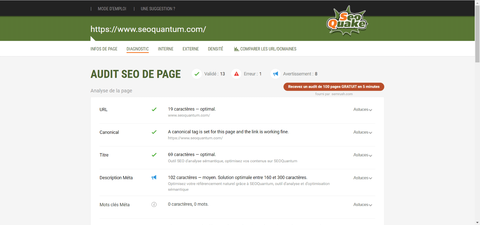 audit référencement site