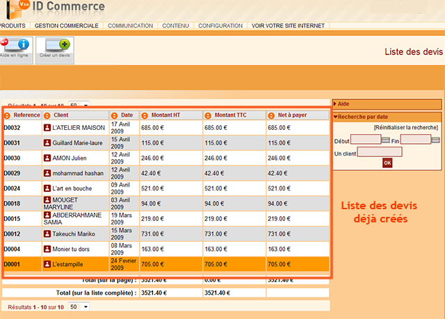 devis site ecommerce