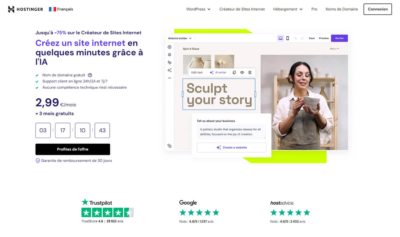 creer un site de vente