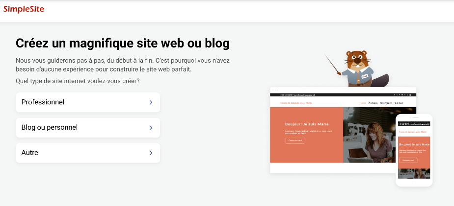 créer un site facilement